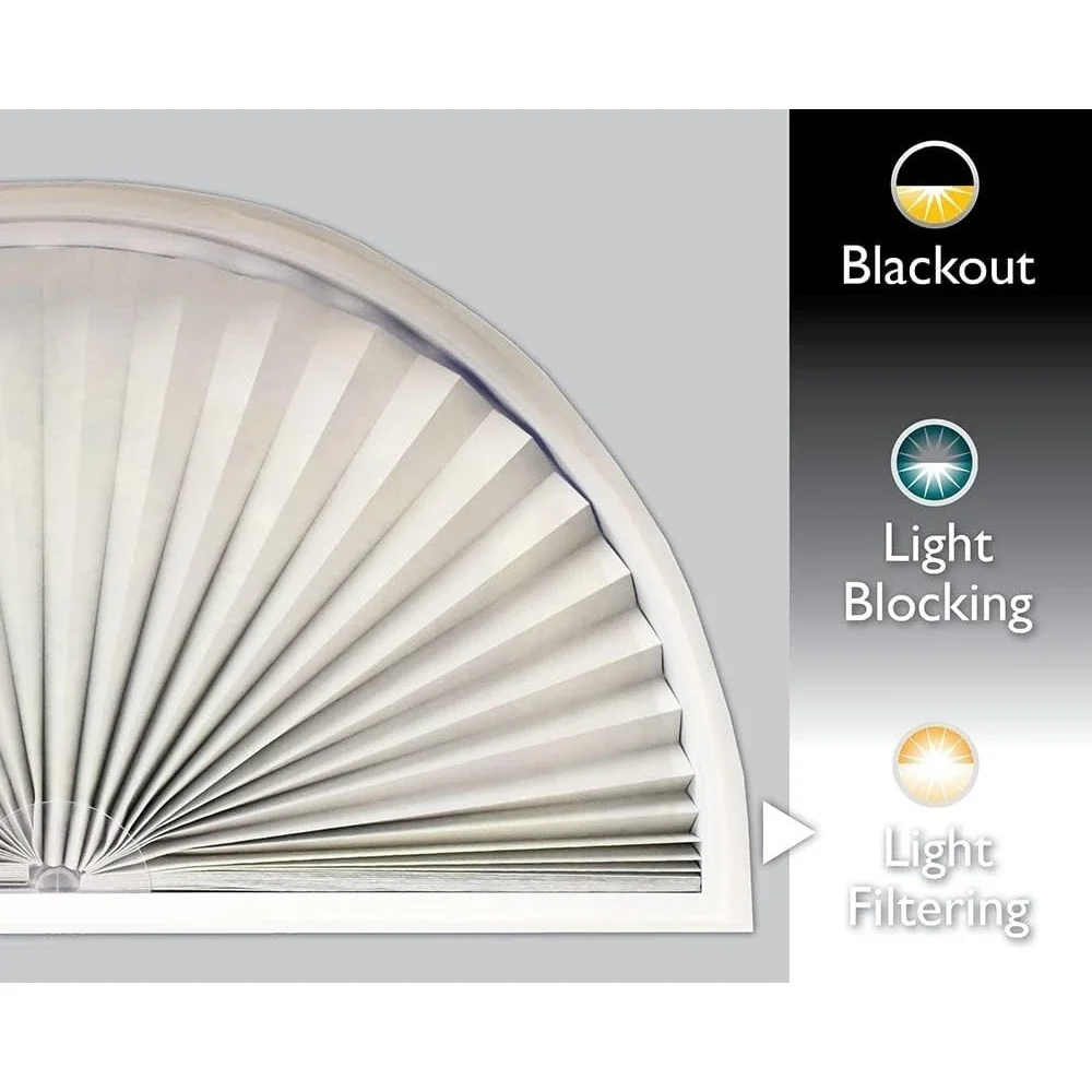 Redi Shade 72x36 Arch Light Filtering Window Shade Pleated Fabric No Tools Insta